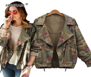 WholeVeste Manche Femme manga larga XXL pantalones vaqueros con estampado de rosas ejército Camo chaqueta de camuflaje Mujer Chaquetas Mujer Militar Primavera 4545305