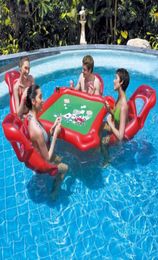 Table de poker Mahjong gonflable entièrement entièrement chaise gonflable flottante Float Fun Pool Toy Toys Outdoor Adults High Q2054989