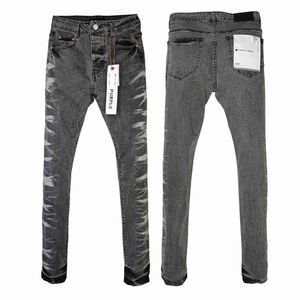 Whosale Purple Mens Jeans Brand Men Cantant Skinny Back Pocket Tag élastique