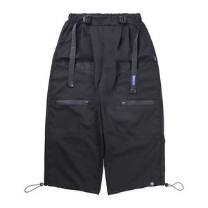 WHRS P04 Samurai Broek Meerdere Zakken Enkel Lengte Taille Aanpassing Pocket Molle Techwear Ninjawear Streetwear X0723