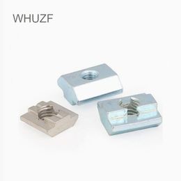 Whuzf m3 m4 m5 m6 m8 m10 t block noix carrée t-track noix de marteau coulissante pour le profil en aluminium de fixation 2020 3030 4040 4545