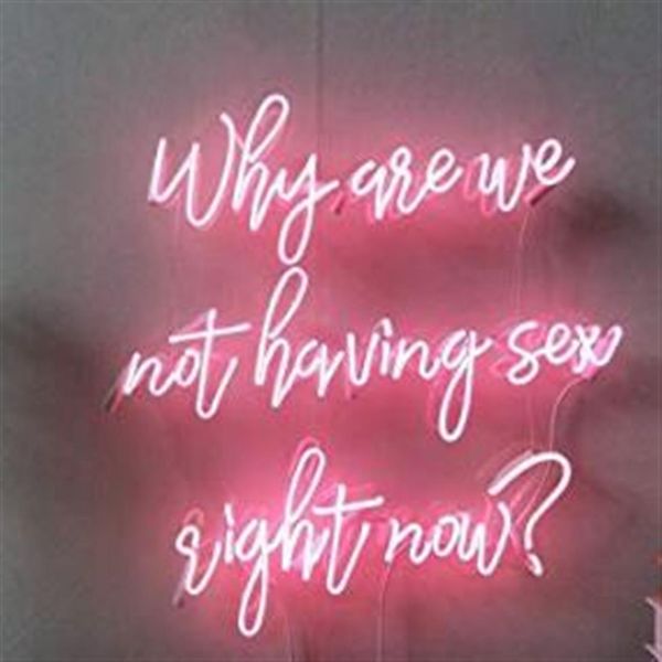 Pourquoi n'avons-nous pas de relations sexuelles en ce moment Neon Light Sign Home Beer Bar Pub Salle de loisirs Game Lights Windows Glass Wall Signs 24 20 i228b