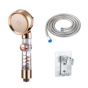 Whyy Shower Head Turbocharged Eau douce Filtre à 3 vitesses amovible Chauffeur d'eau transparent Affaire de pluie Pointure de pluie Accessoires de salle de bain