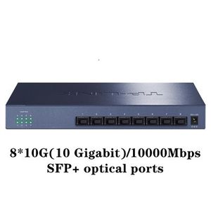 Buscadores Wi-Fi Tp link tl st1008f Todos los conmutadores Ethernet de 10 Gigabit Plug and Play Proporcionan 8 puertos ópticos SFP 10gbe 10gbps 10000Mbps 230712