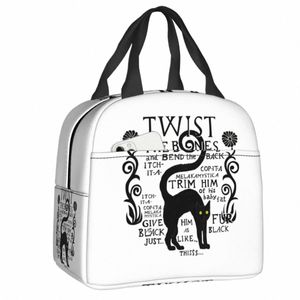 Wichita Copita Spell Black Cat Quote Lunch Bag Cooler Thermal geïsoleerde lunchbox voor vrouwen kinderen school eten picknick tassen z02d#