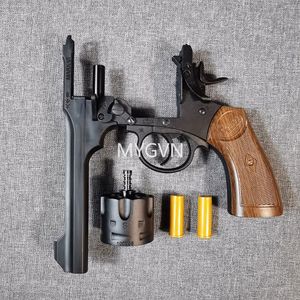 Lont Webley Metalen speelgoedpistool Revolver Mid-fold Shell Gooien Zachte kogelgeweer Launcher Voor volwassenen Jongens Verjaardagscadeaus Film Rekwisieten