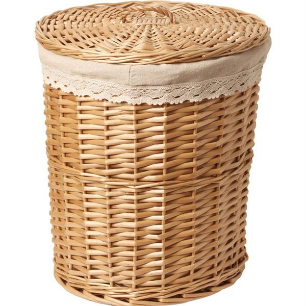 Osier panier sale panier cadre boîte de rangement pot boutique tissage vêtements T2002242552