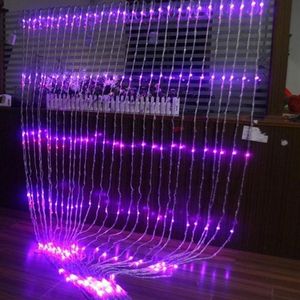 BREED 3M HOOG 6m Kerst Bruiloft Achtergrond Vakantie Stromend Water Waterval Waterstroom Gordijn LED Licht String243w