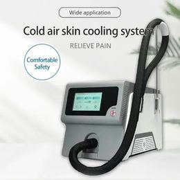 Amplia aplicación Refrigeración por aire Enfriador de piel Recuperación láser posoperatoria Relajación muscular Dispositivo de crioterapia Alivio cosmético Máquina de eliminación del dolor con poco ruido