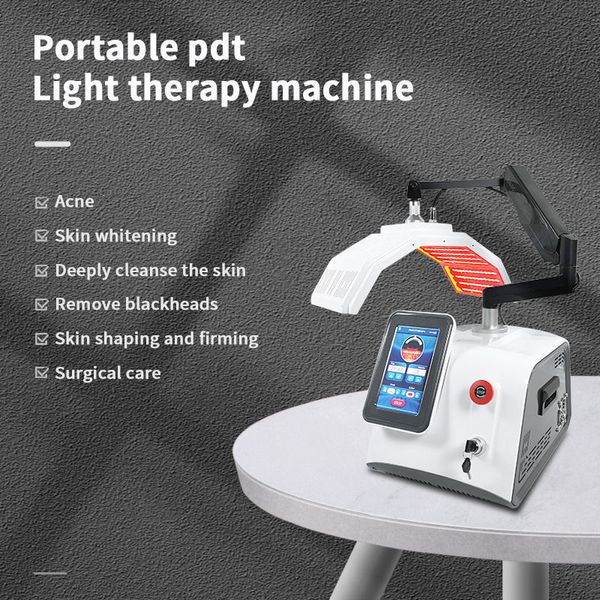 Amplia aplicación Cuidado de la piel Fotodinámica PDT Fototerapia Instrumento de belleza 7 LED Bio Light Rejuvenece la piel Disipa las arrugas Dispositivo portátil