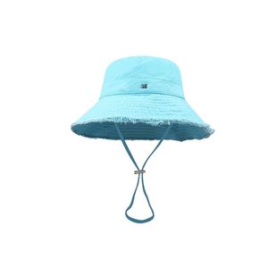 Chapeau de seau de concepteur à large bord pour femmes le bob doux mode gorras multicolore femmes été designer chapeau rue parasols couleur unie hj027