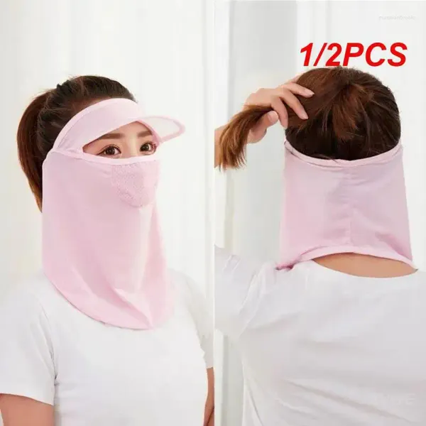 Sombreros de ala ancha 1/2PCS Transpirable Cómodo de alta calidad Versátil y funcional Accesorio de montar Mujeres Verano Ciclismo Máscara de primera categoría