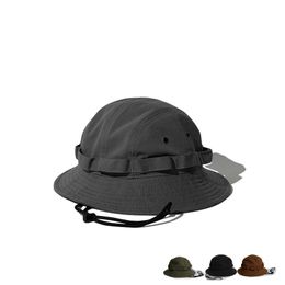 Brede rand hoeden 2021 Jungle Sombreros de Mujer Chapeau Fourrure Femme Russe Caps Basin emmer Cap Outdoor Camping Fisherman Men Hoed 5658cm R230308