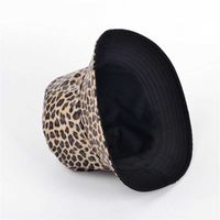 Chapeaux à large bord 2021 Pu léopard imprimé seau pêcheur voyage en plein air hommes et femmes chapeau de soleil 112 G230603 bon
