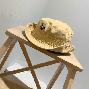Brede rand hoeden 2022 menselijk gemaakte emmer hoed geborduurd ronde emmervisser hoed mz21 j230503