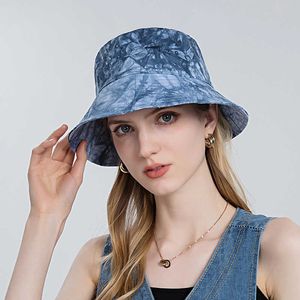 Sombreros de ala ancha 2022 Nuevo Tie Dye Sunhat Sombreros de cubo para niños Niñas Bob Femme Gorro Sombreros de pescador de verano para mujeres Sombreros de Panamá S53 R230308