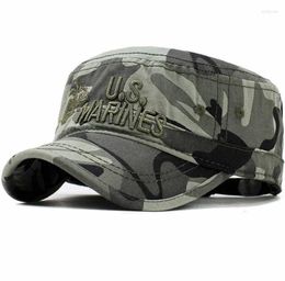 Chapeaux à large bord 2022 États-Unis US Marines Corps Cap Chapeau Militaire Camouflage Plat Top Hommes Coton HHat USA Navy Brodé Camo 5353952