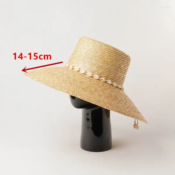 Wide Brim Hats 202405-HH7221p Ins Drop Summer Handmade Shell Corche Decoration Decoration Lady Beach Cap Leisure Sun Hat Wholesale