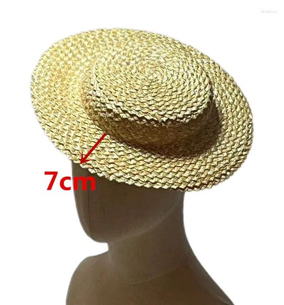 Chapeaux à large bord 202412-shi Ins Summner Drop main paille couronne plate modèle spectacle vacances dame chapeau de soleil femmes chapeau de loisirs