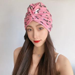 Sombreros de ala ancha Gorro de natación ajustable Proteger el cabello largo Orejas Gorros Sombrero de piscina para mujeres Gorros de turbante de baño Equipo de varios colores