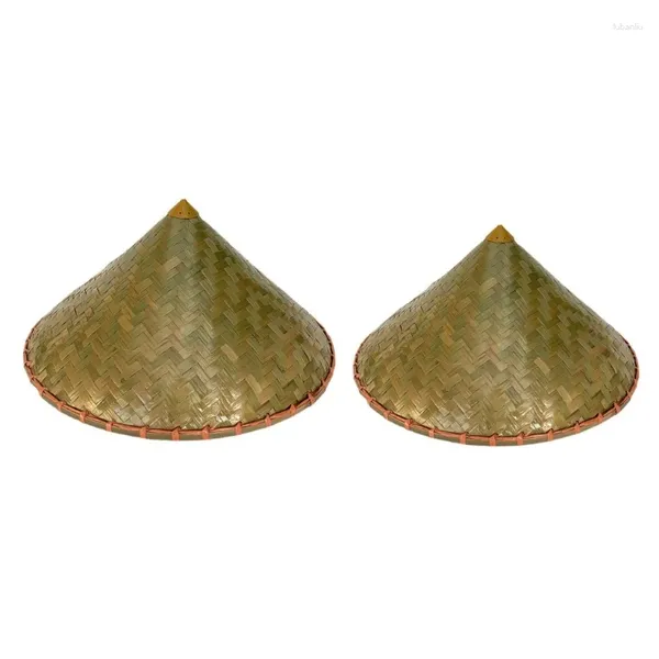 Sombreros de ala ancho adulto unisex sombrero de paja bambú agricultor chino tradicional coolie