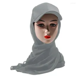 Brede Rand Hoeden Baseball Hoed Cap Hijab Sjaal Instant Bandana Abaya Tulband Voor Vrouwen 2024 Piekte Zon