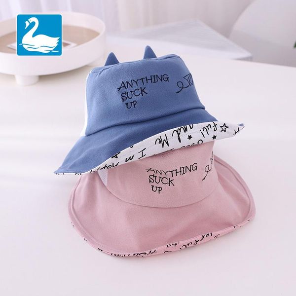 Sombreros de ala ancha Bob Bucket Hat Babygirl Panamá Niños Bebé Niña Gorra de verano para bebés Sol Niños Chapeau de doble cara