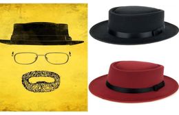 Hates de borde anchos Bading Boat BoChoras sombrero vintage negro Walter White Soft Felient Men16425570
