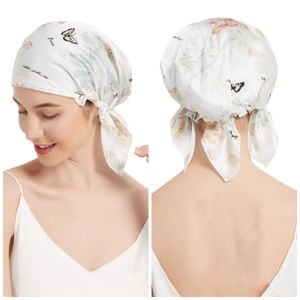 Large Brim Chapeaux Seau 100 Pure Soie Bonnets De Couchage Pour Femmes Mulberry Cheveux Turban De Luxe Bonnet Nuit Sommeil Caps Dames Headwrap Avec Cravate 230907