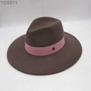 Wide Brim Hats Bucket 100% laine panama chapeau café Coton Fedora Womens Classic Band Porkpie Church Derby Party YQ240403