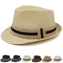 Brede Rand Hoeden Emmer 2 Maten Ouderkind Mannen Vrouwen Kinderen Jongen Stro Fedora Zomer Trilby Zonnehoed Klassieke Jazz Caps Sombrero Strand Outdoor Reizen 230808