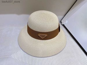 Brede rand hoeden emmer casquette stro hoed heren luxe petten gemonteerde hoeden ontwerpers dames banie ontwerper bucket man zonbescherming klassieker q240403