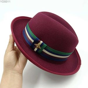 Chapeaux à bord large seau Chapeau Femme chapeau français homme ressenti le mariage blanc jazz en gros toubat porkpie sombroro hombre yq240403