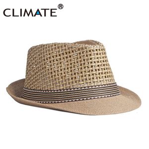 Brede rand hoeden emmer klimaat coole zomer fedora retro heren massieve stroming bowler hoed cap vintage ademende papieren top voor 230821