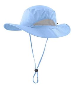 Beauts à bord large seau connectyle bambin garçons enfants chapeau soleil extérieur sport léger ajusté en maille respirante UV protection pêche Q240403