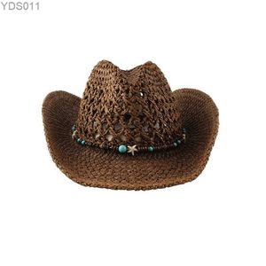 Hoeden met brede rand Emmer Designer Merk Heren en Dames Lente Zomer Zonnescherm Hol Cowboyhoed Handhaak Str Cap Gorras Para Hombres 240319