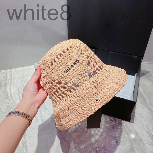 Chapeaux à large bord Bucket DesignerWomen Hat Saw Summer Casquette Desiner Caps Mens Beach Woven Knitted Womens Fisherman Baseball D226292F FQ7J