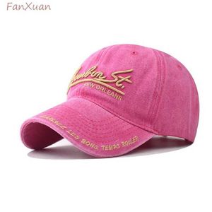 Wide Brim Hats Bucket Fashion Big Letters Womens Broidered Baseball Hat Tamion Youth Washing Cotton Mens Q240427