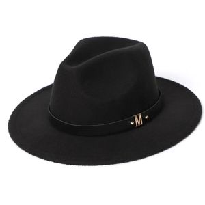 Large Brim Chapeaux Seau Mode Hommes Fedora Chapeau Femmes Jazz Élégant Automne Hiver Imitation Laine Britannique Top En Plein Air Casual Feutre 231027