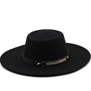 Sombreros De ala ancha Bucket Fedora para Mujer 95cm vestido hombres gorra sombrero De fieltro Panamá Iglesia boda banda clásica Sombreros De Mujer 230821