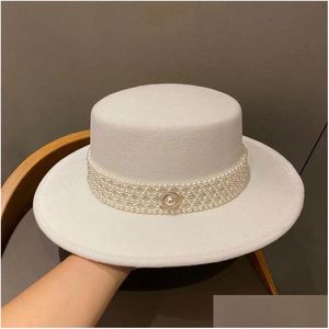Breide rand hoeden emmer voor vrouwen luxe domo hoed fedora ceremonie ontwerper fascinator s elegante mannen cap drop levering mode accessorie otaie otaie