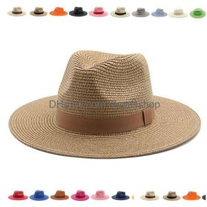 Sombreros de ala ancha cubo para mujeres sol cinta banda hombres sombrero st verano panamá formal fiesta al aire libre picnic sombreros de mujer entrega de gota dhyev