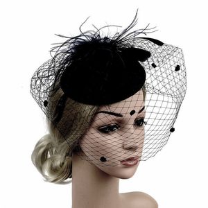 Chapeaux à large bord seau fait à la main grandes femmes plume Floral cheveux fascinateur chapeau bandeau accessoires Fedoras 230801