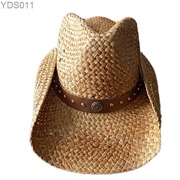 Chapeaux à large bord seau tissé à la main Langya herbe cowboy café pure plage photo chapeau de pêcheur en gros 240319