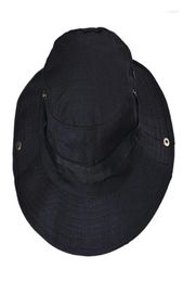 Sombreros de ala ancha Sombrero de cubo Boonie Caza Pesca Gorra al aire libre Militar BK Estilo HatT2Wide Pros227606883