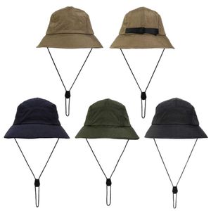 Chapeaux à large bord Seau Chapeau Pliable Pêcheur Chapeaux Unisexe En Plein Air Sunhat Randonnée Escalade Chasse Plage Pêche Réglable Hommes Draw String Cap G230224