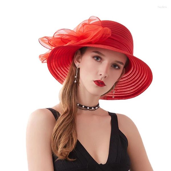 Chapeaux à large bord Chapeau de seau d'été Pliable Bow Mesh Bassin respirant Protection solaire Protection solaire Femme Sortie Sombreros De Mujer