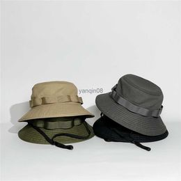 Brede rand hoeden emmer hoeden 2023 katoenen camping outdoor sport bob femme bonnie caps gorro pescador vissen beige safari leger groen streetwear emmer hoeden hkd230810