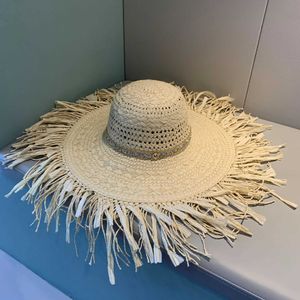 Chapeaux à bord large chapeau seau 2023 Handmade Womens Str Hats Suns Wide Gilrs High Quality Natural Panama Summer Beach Str Sun CS Vacation J240429