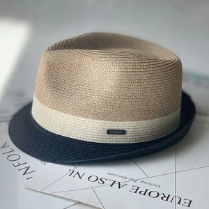 Chapeaux à bord large chapeau seau 2023 Unisexe Jazz Str Hat Mens Sun Sun Summer Outdoor Travel Sun Hat confortable et respirant Panama enroulé J240429